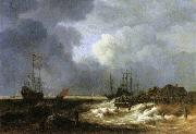 Jacob Isaacksz. van Ruisdael The Breakwater oil painting reproduction